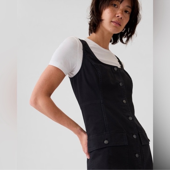 NWT GAP Utility Button Mini Dress - Picture 4 of 9